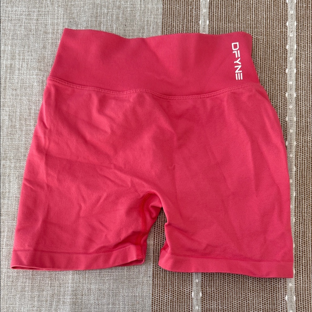 DFYNE Women's Athletic Shorts in Vibrant Red
